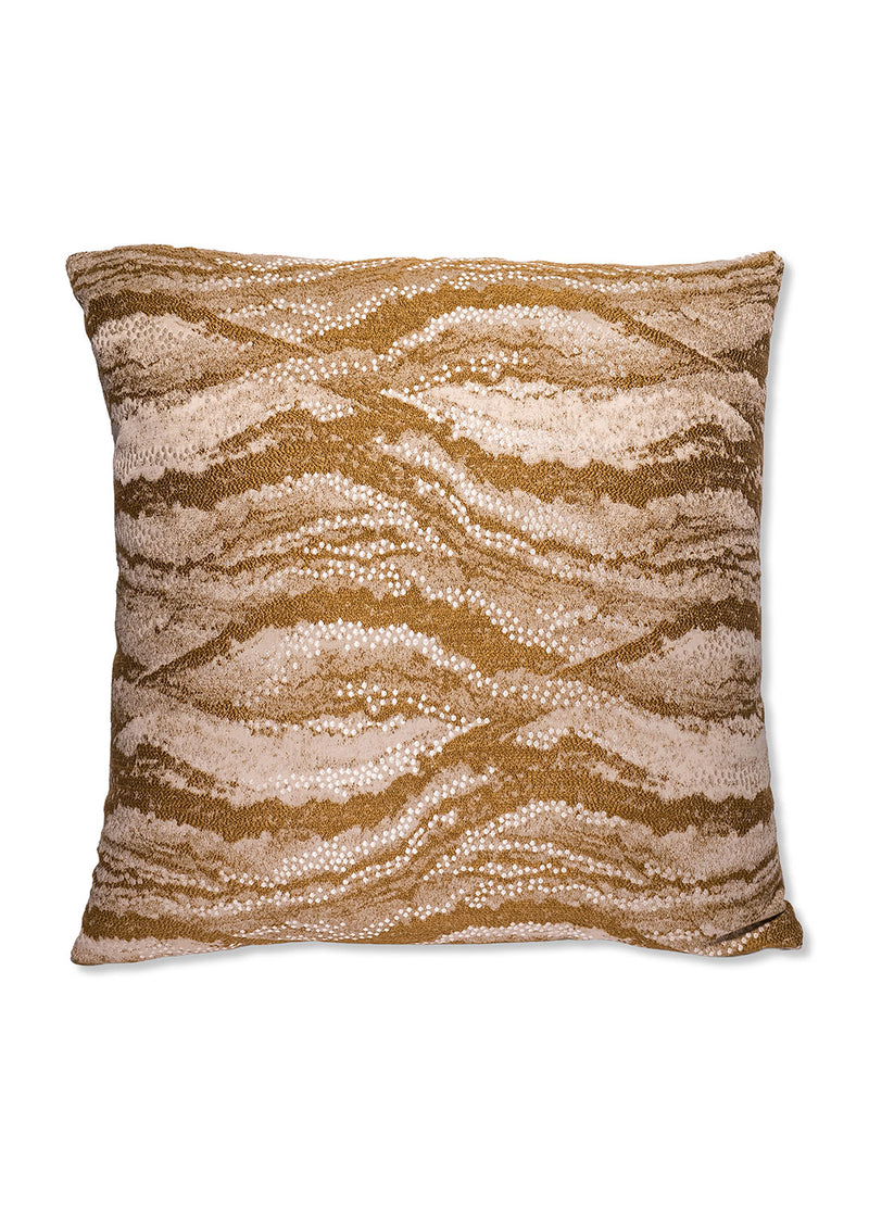 Sarı Krem Dalgalı Yastık