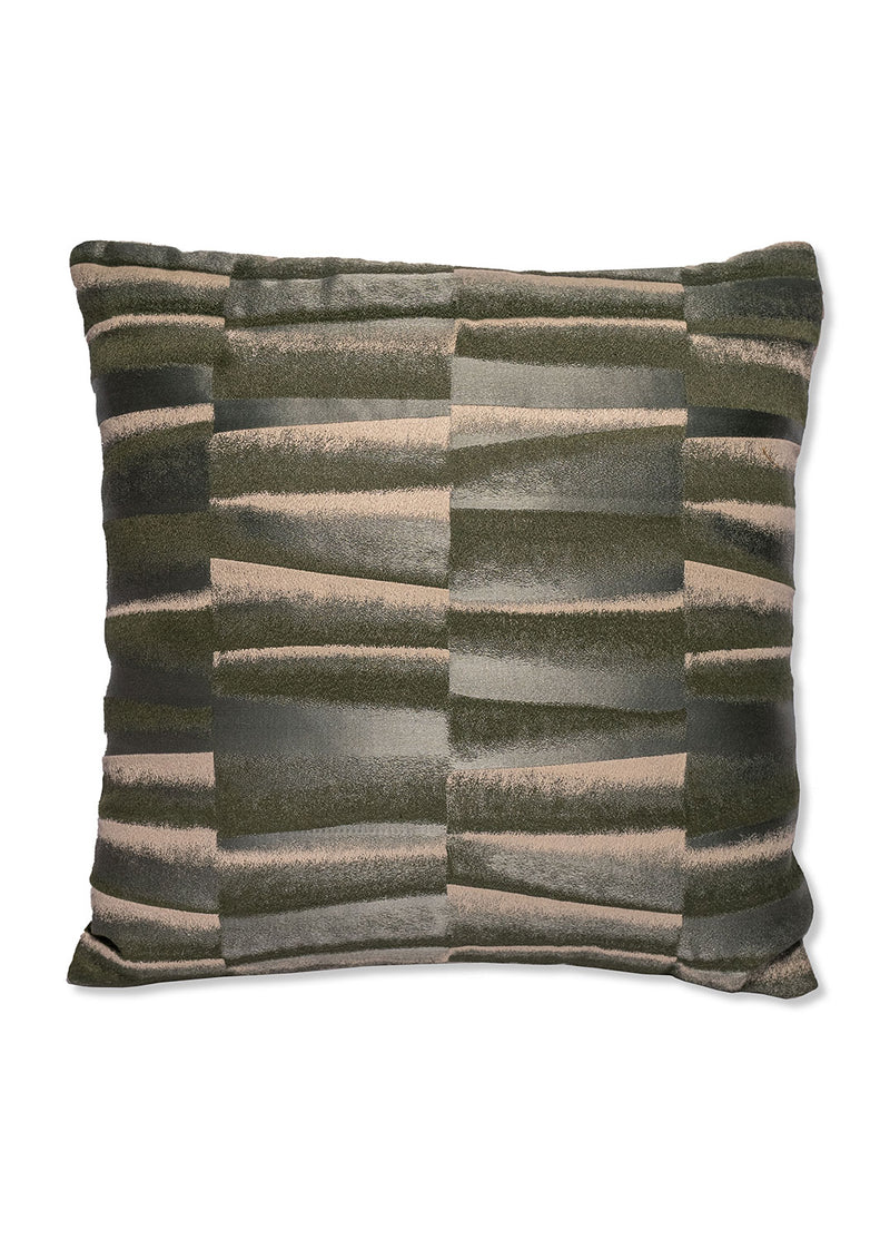 Yeşil Geometrik Formlu Yastık