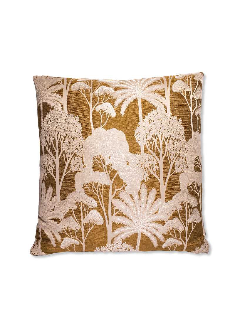 Sarı Palmiye Desenli Yastık