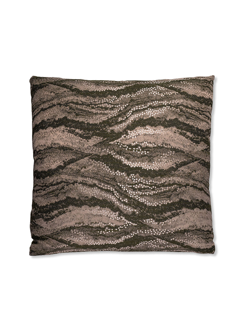 Yeşil Krem Dalgalı Yastık