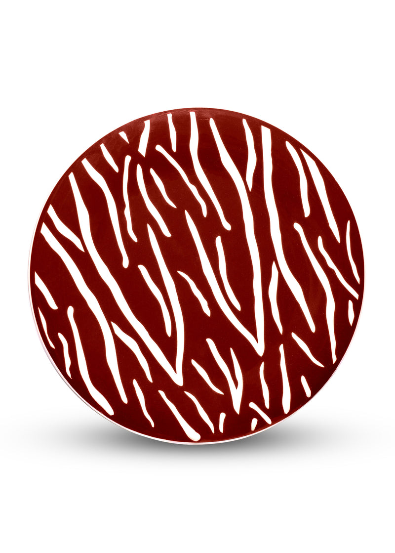 Zebra Desenli Pasta Tabağı