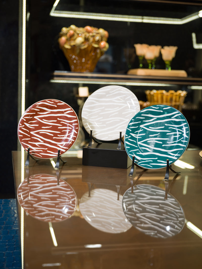 Zebra Desenli Pasta Tabağı