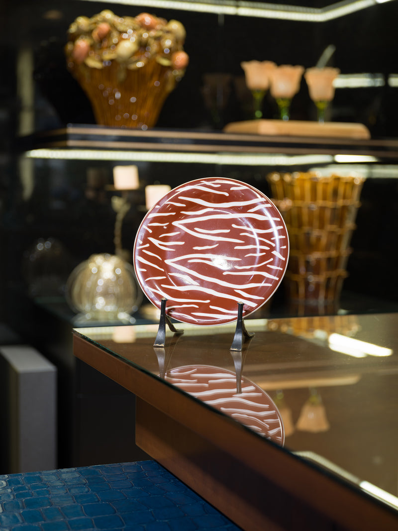 Zebra Desenli Pasta Tabağı