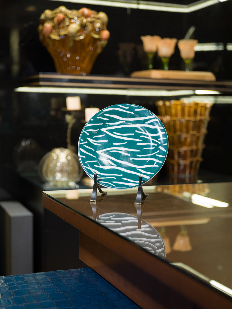 Zebra Desenli Pasta Tabağı