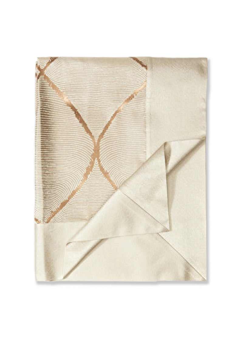 Bakırlı Bej Masa Örtüsü