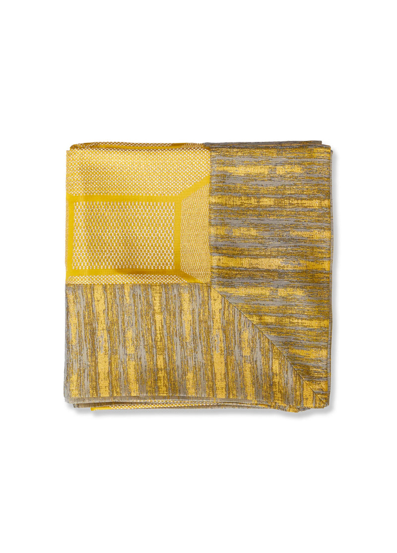 Sarı Geometrik Desenli Masa Örtüsü