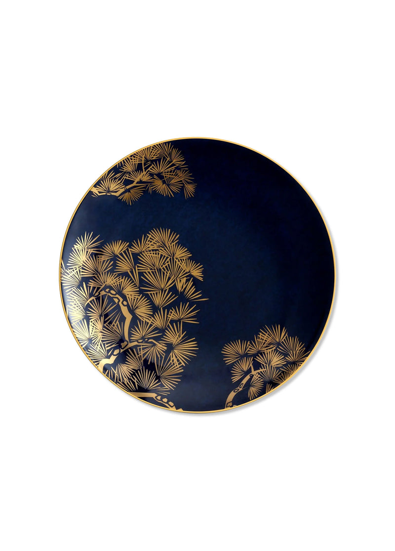 Zen Bonsai Mavi Altın 4'lü Tatlı Tabağı