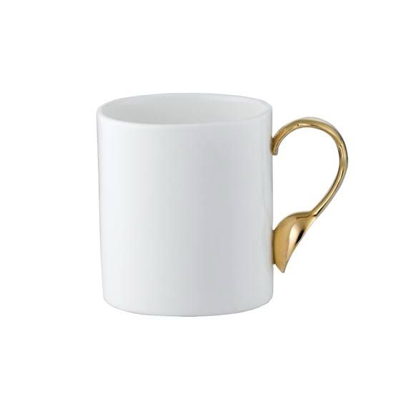 Porselen , El yapımı Gold Kaşık Detaylı Mug