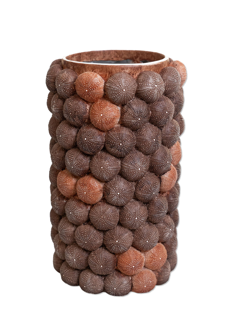 Deniz Kestanesi Dokulu Dekoratif Vazo