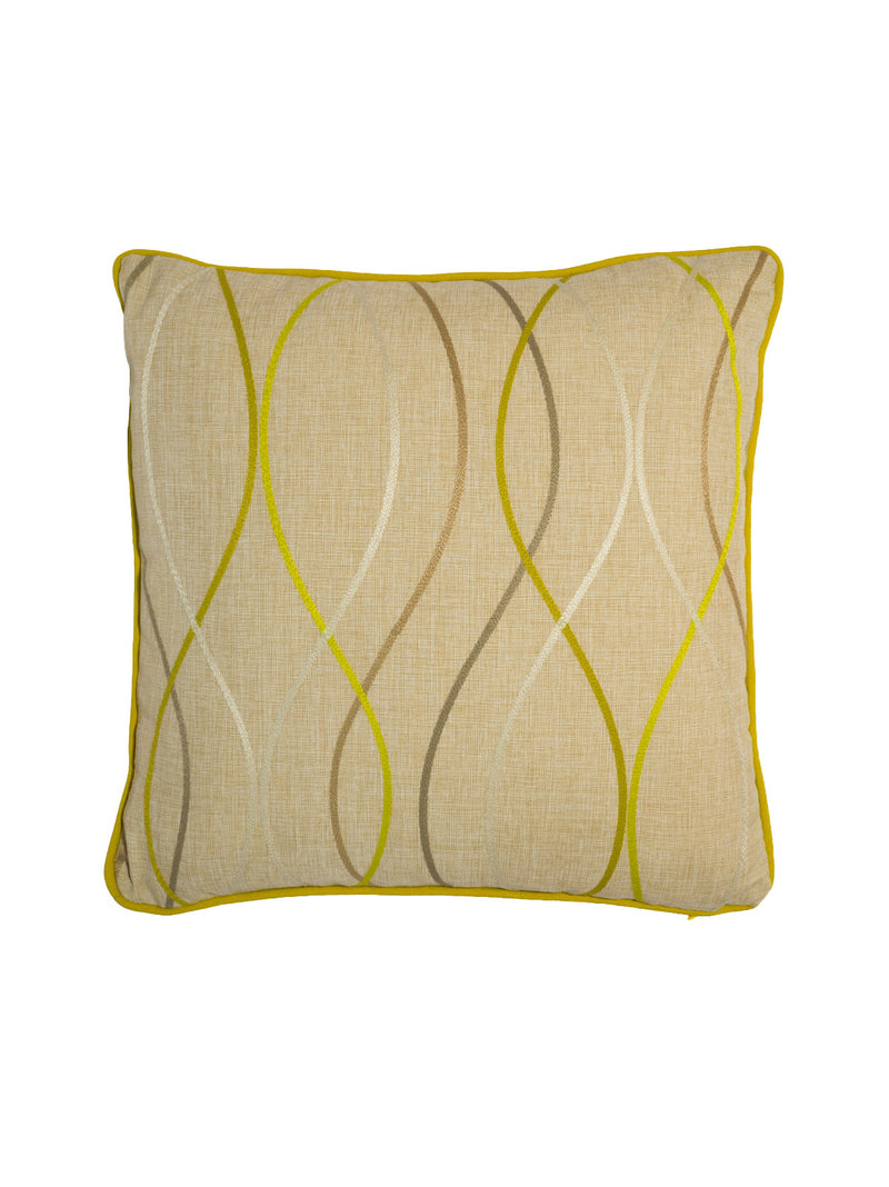 Outdoor kumaş sarı gri dalgalı kare yastık